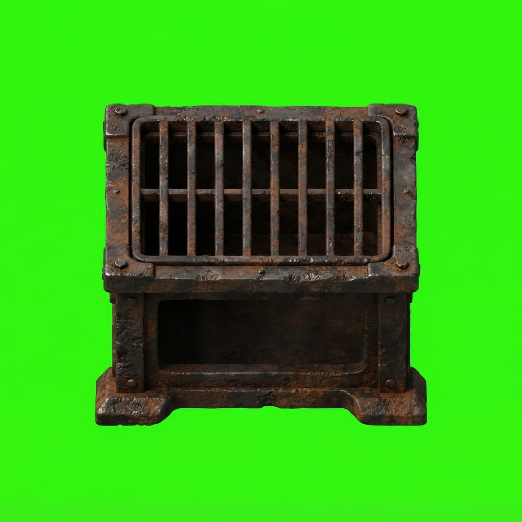 Image: Photoreal side-view platformer trap sprite, single