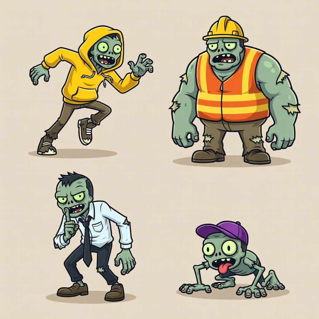 Zombie Enemy Variants Pack