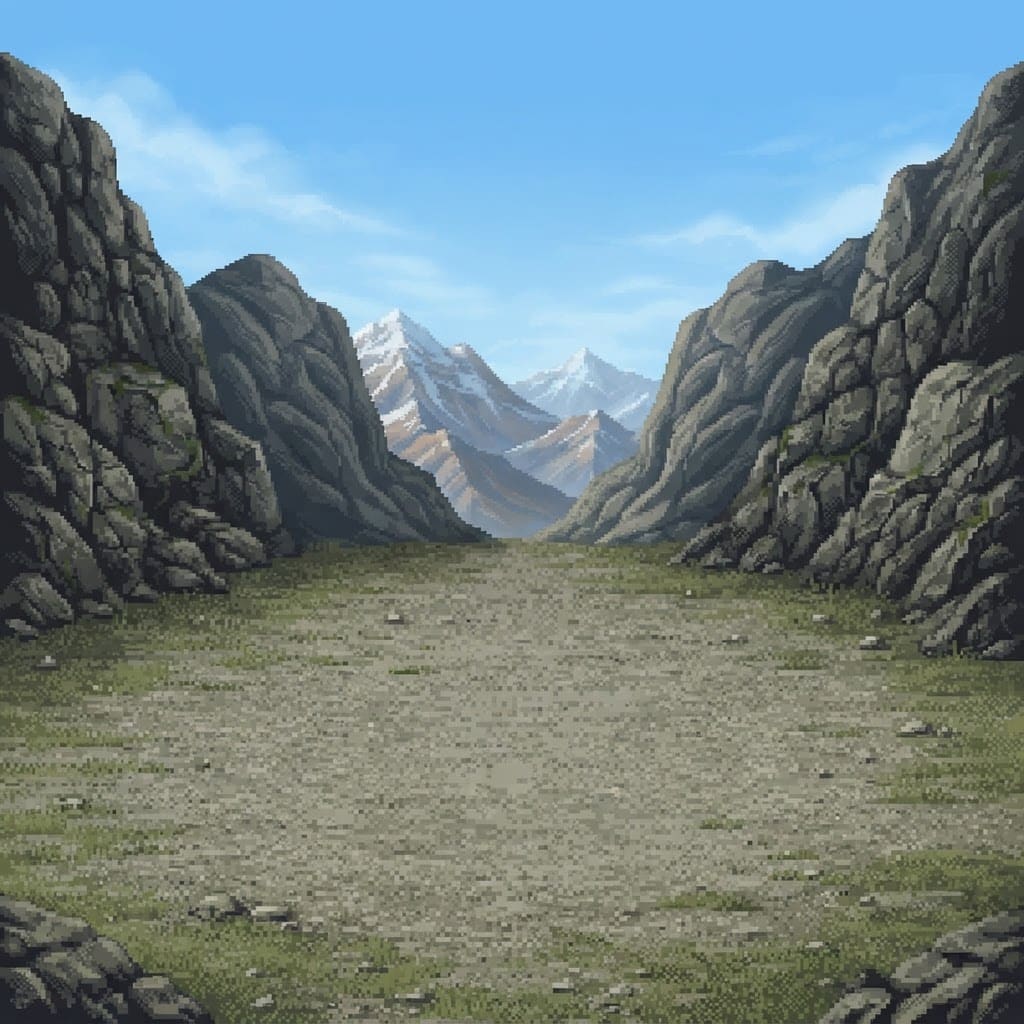 Image: A game backdrop for a 2D survival exploration game