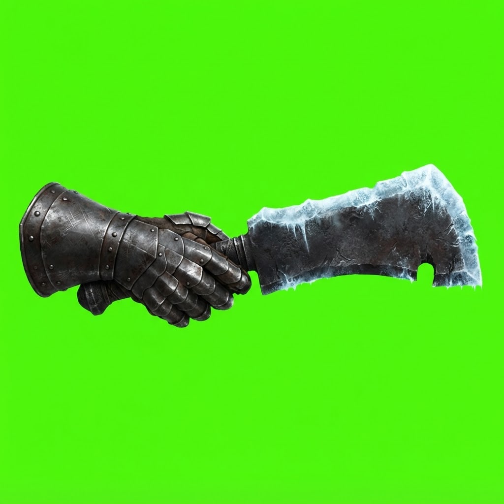 Image: Photoreal side-view 2D game still, single isolated