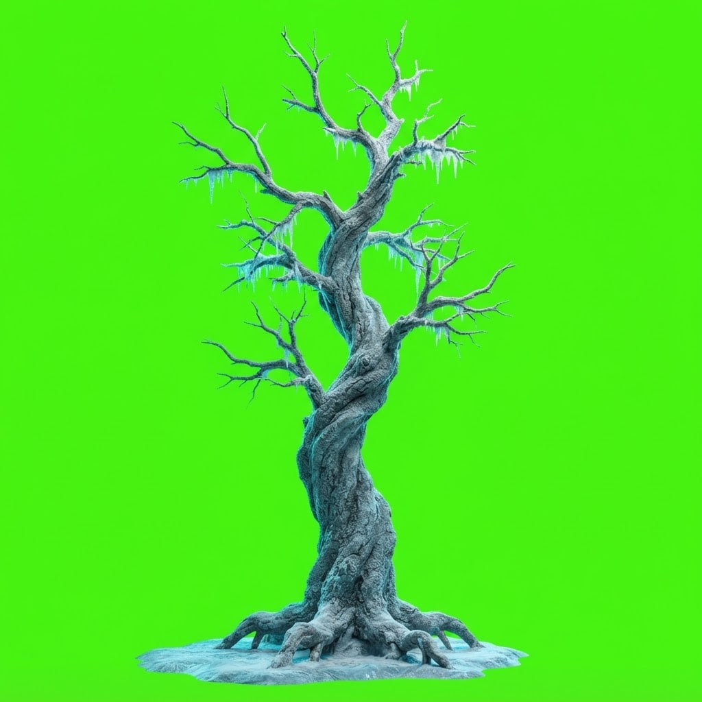 Image: Side-view 2D platformer game prop, single isolated