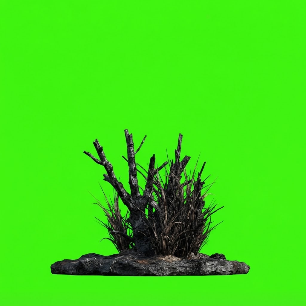 Image: Photoreal side-view platformer look prop, tuft rol