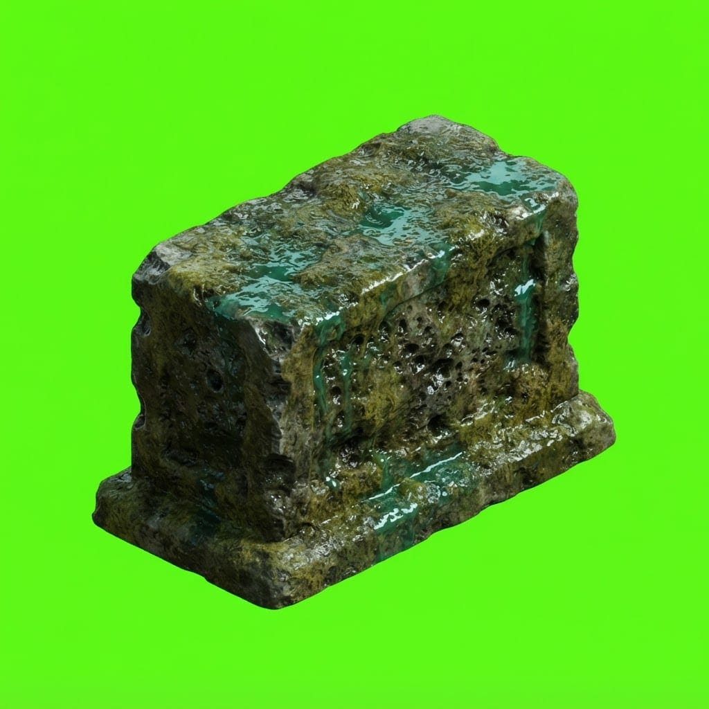 Image: Photorealistic isolated 2D game prop sprite of a m