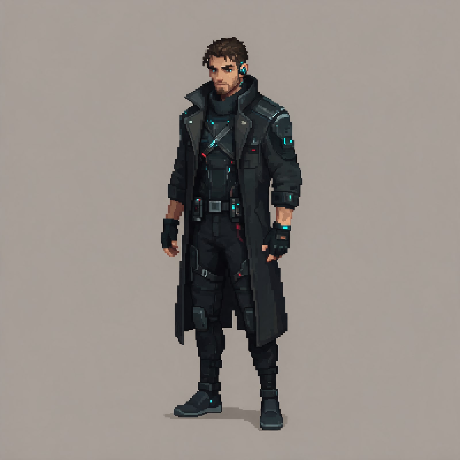 Rook Noir Covert Agent Pixel Reference