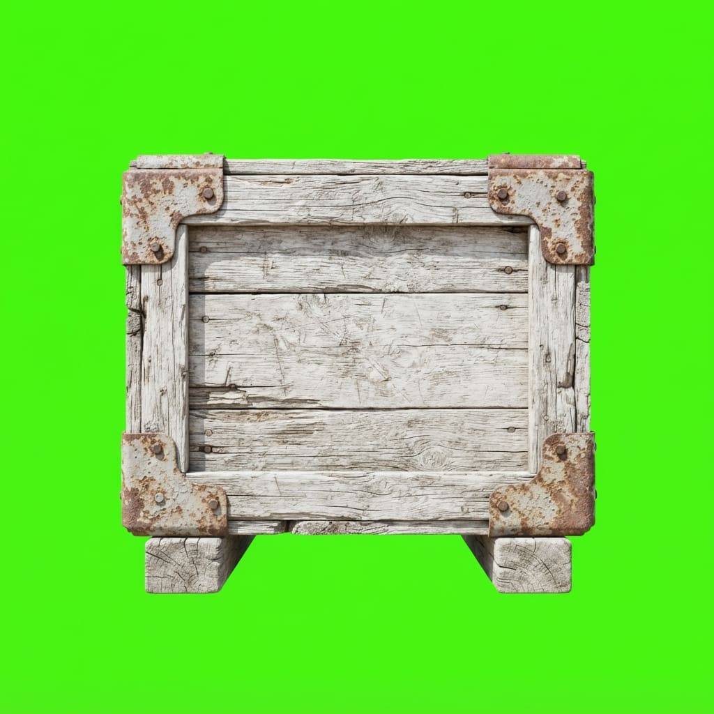 Image: Side-view 2D platformer game prop, single isolated