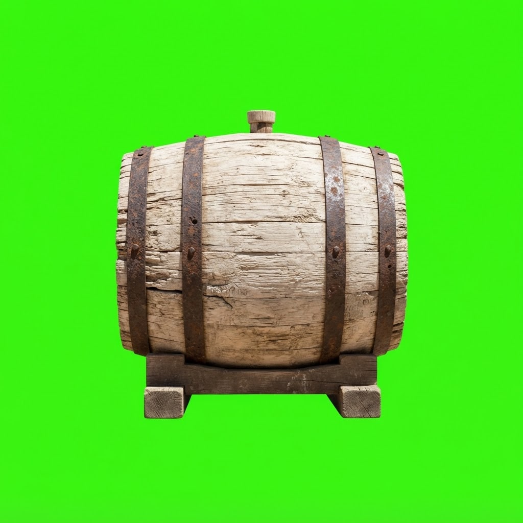 Image: Side-view 2D platformer game prop, single isolated