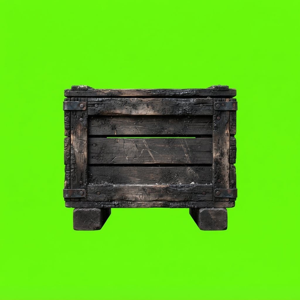 Image: Side-view 2D platformer game prop, single isolated