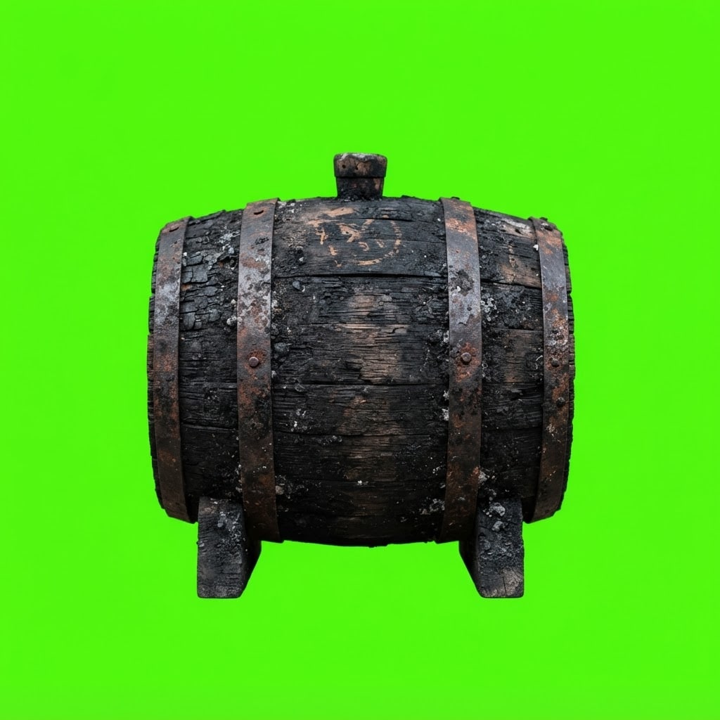 Image: Side-view 2D platformer game prop, single isolated