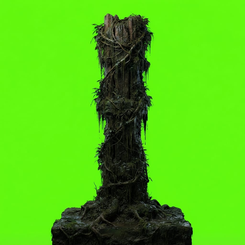 Image: Side-view 2D platformer game prop, single isolated