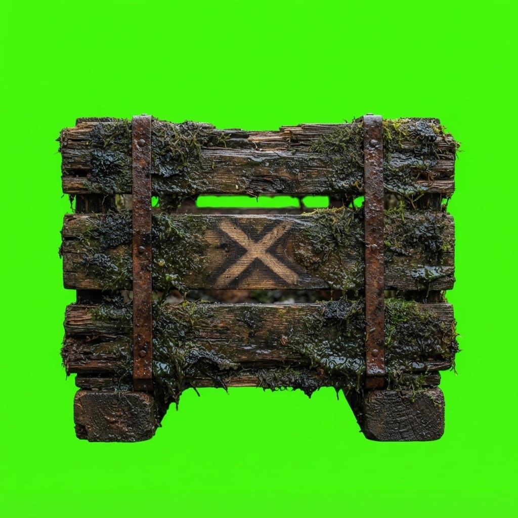 Image: Side-view 2D platformer game prop, single isolated