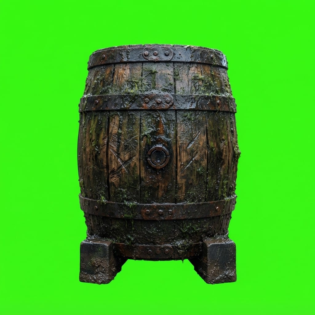 Image: Side-view 2D platformer game prop, single isolated