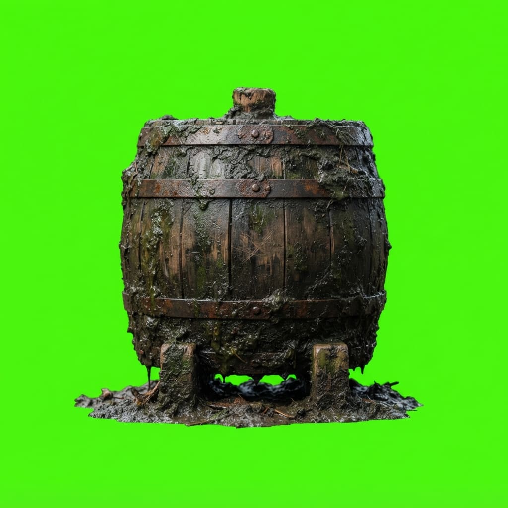 Image: Side-view 2D platformer game prop, single isolated