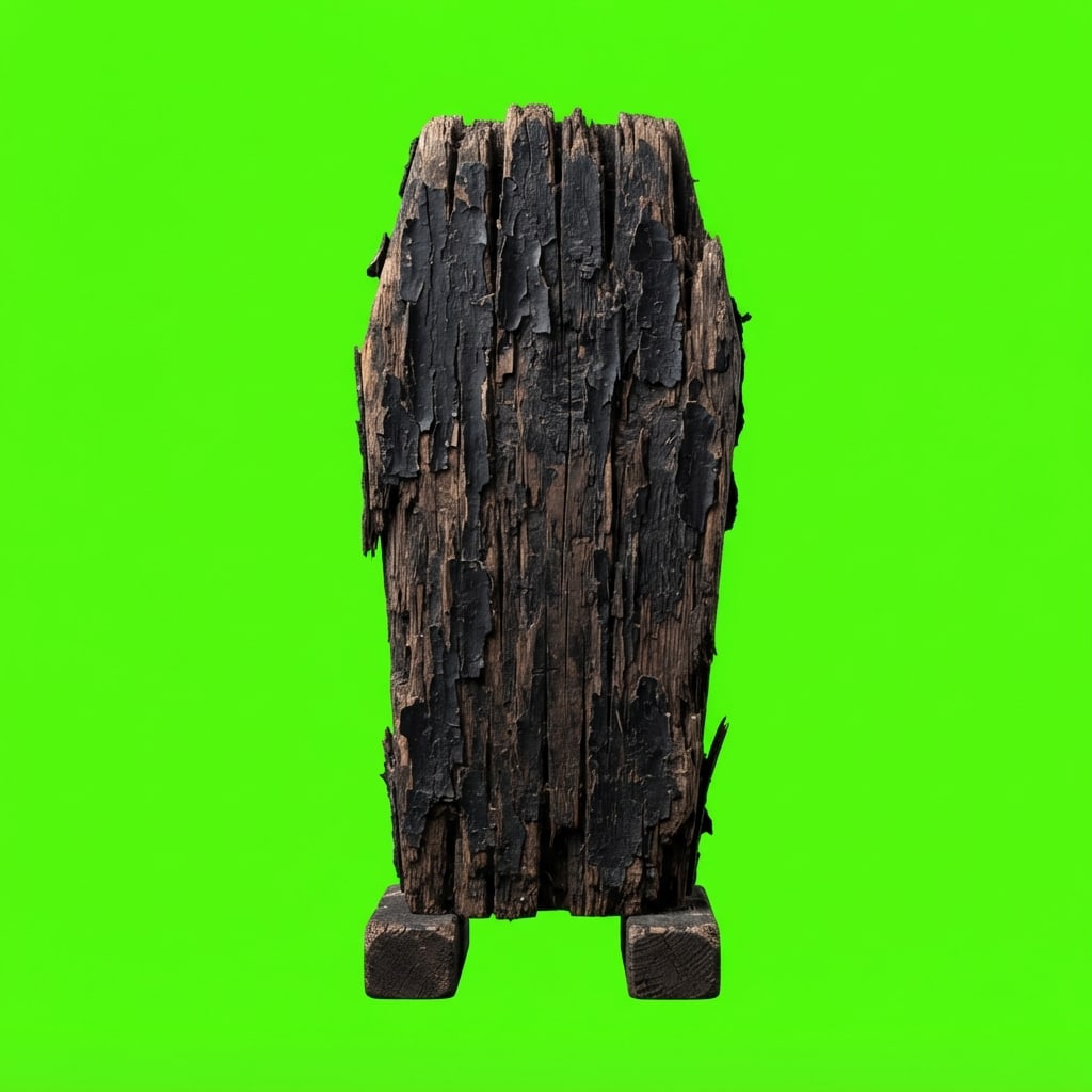 Image: Side-view 2D platformer game prop, single isolated
