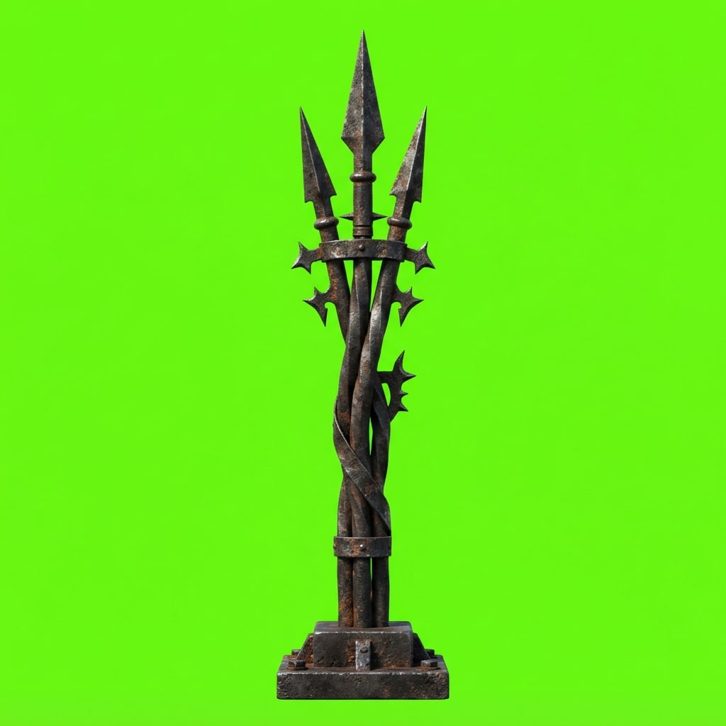 Image: Side-view 2D platformer game prop, single isolated