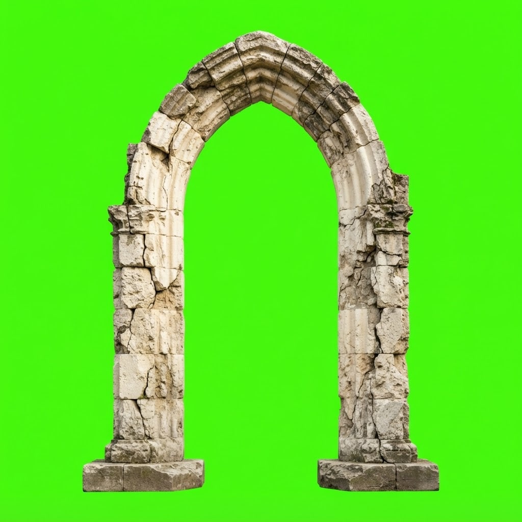 Image: Side-view 2D platformer game prop, single isolated