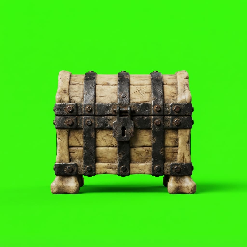 Image: Side-view 2D platformer game prop, single isolated