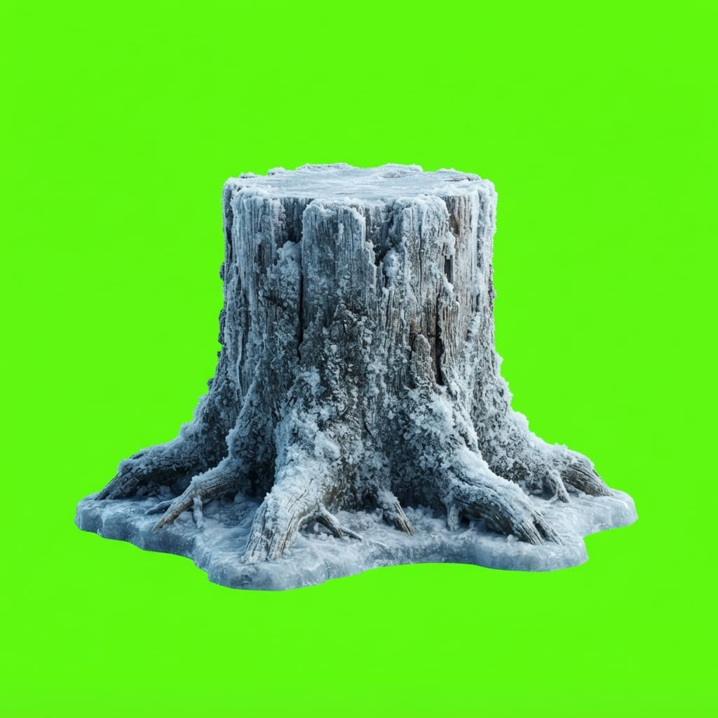 Image: Isolated photoreal 2D platformer PROP only, single