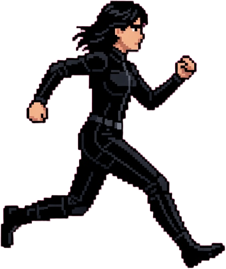 Personnage pixel art profil course 1