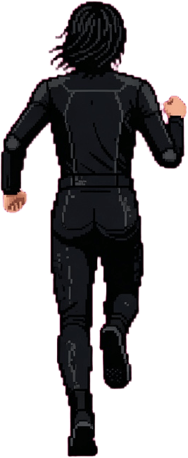 Personnage pixel art dos course 2