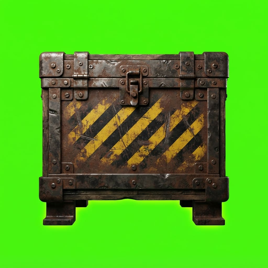 Image: Isolated photoreal 2D platformer PROP only, waist-