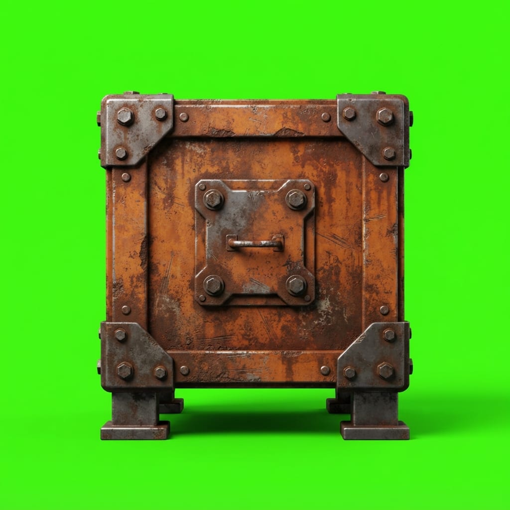 Image: Isolated photoreal 2D platformer PROP only, waist-
