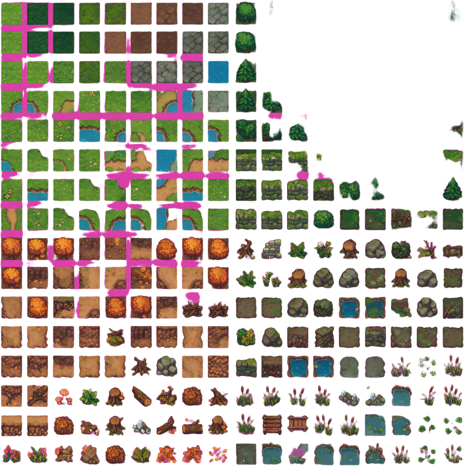 Forest Survivors Mega Tileset