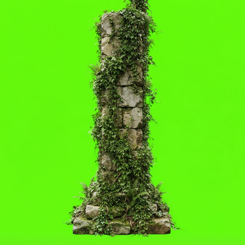 Image: Isolated photoreal 2D platformer PROP only, standi