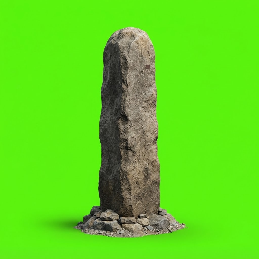 Image: Photoreal game prop sprite of a tall trail wayston