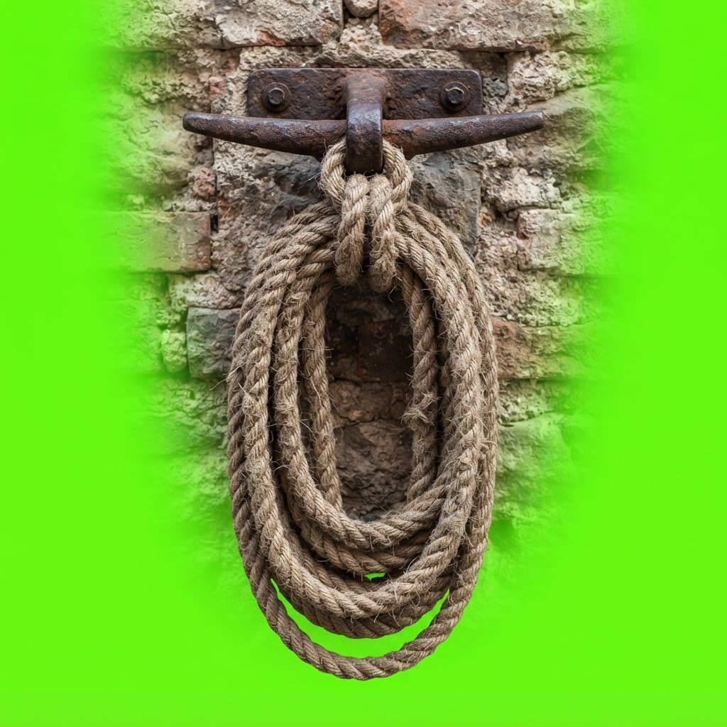 Image: Isolated photoreal 2D platformer PROP only, hangin