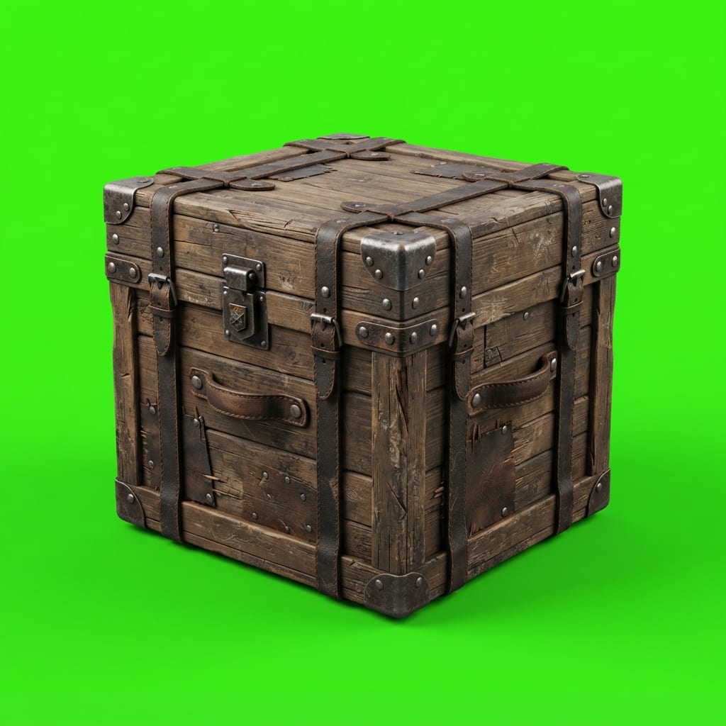 Image: Photoreal game prop sprite of a smashable mixed su