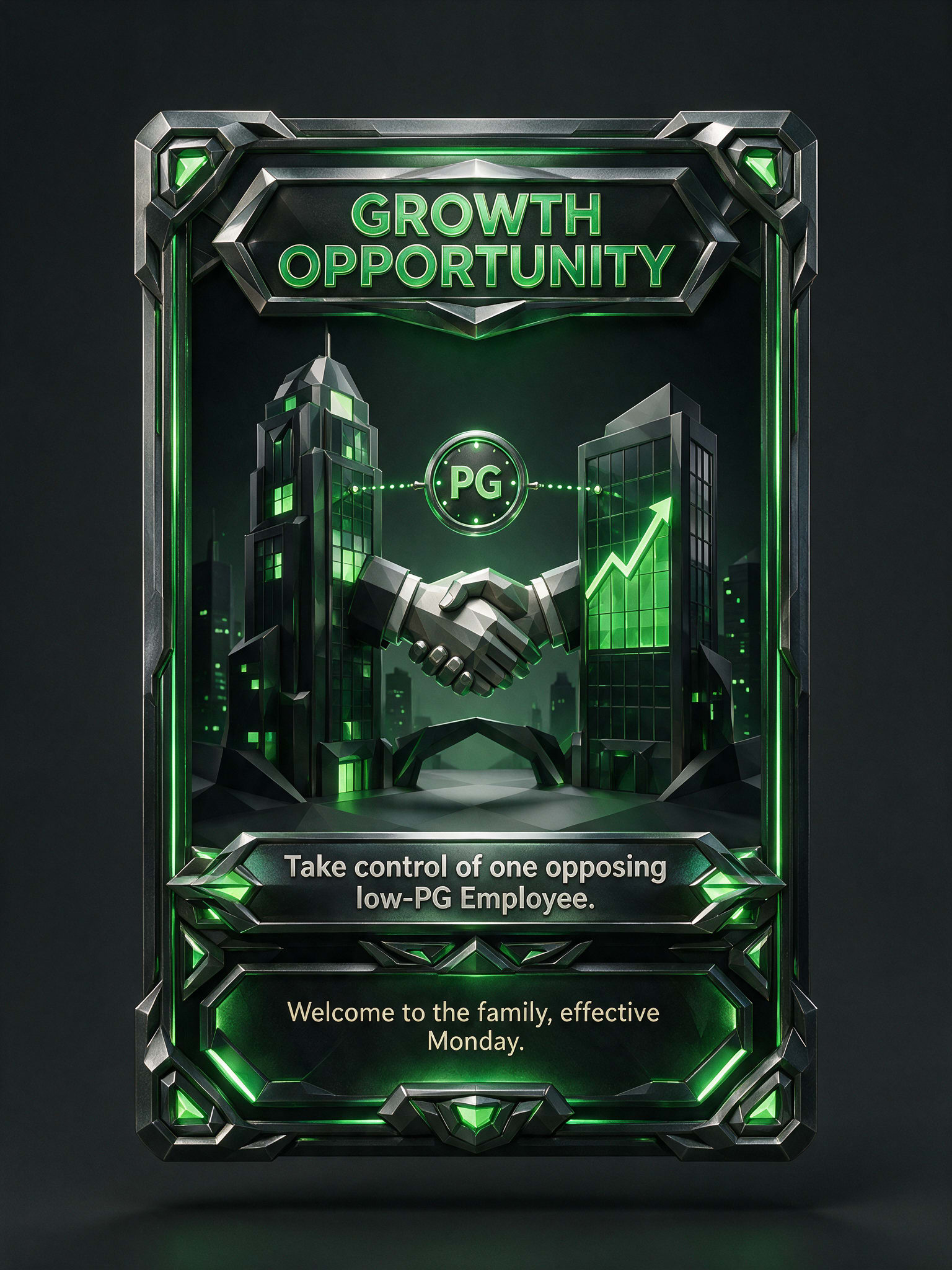 Merger Announcement card face