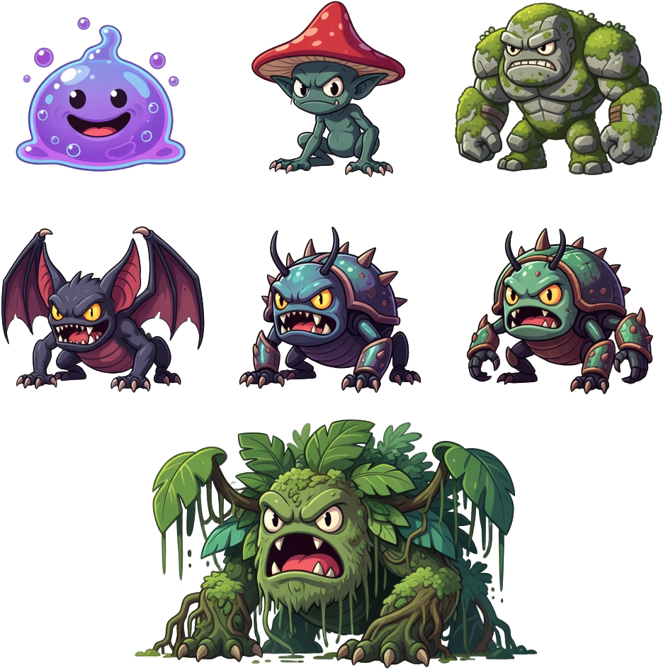 Garden Monsters Sprite Sheet