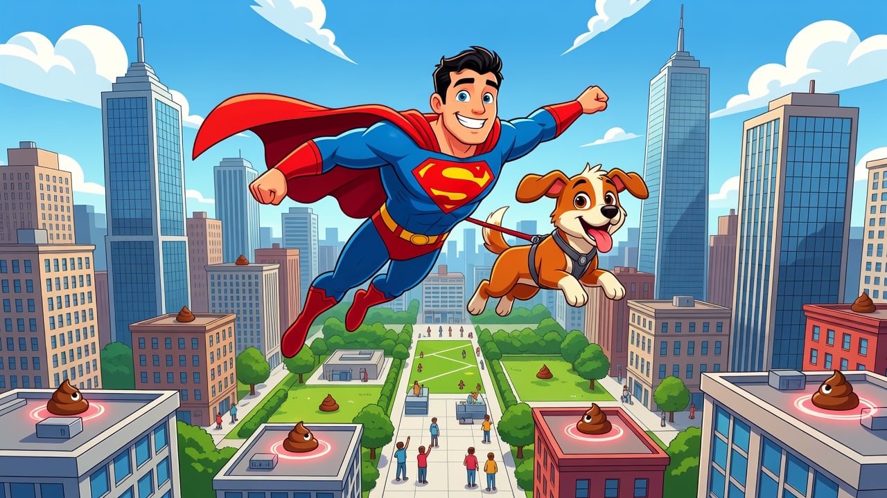 Skyline Superhero Dog Game
