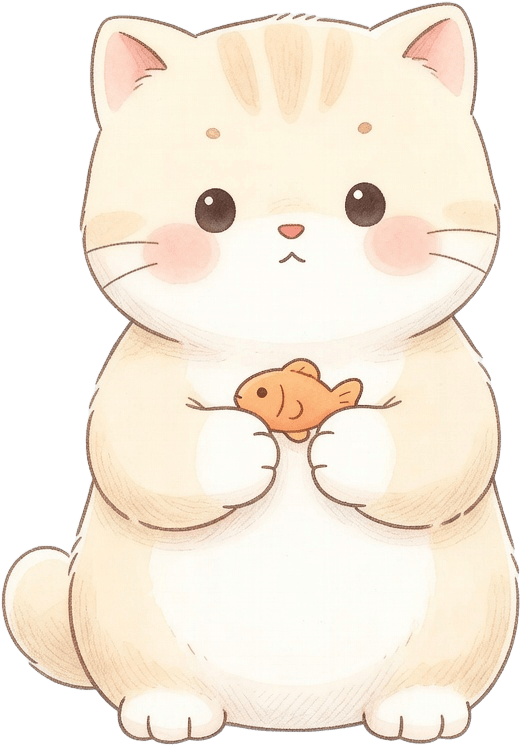 Pet Cat Sprite - Watercolor Food Theme