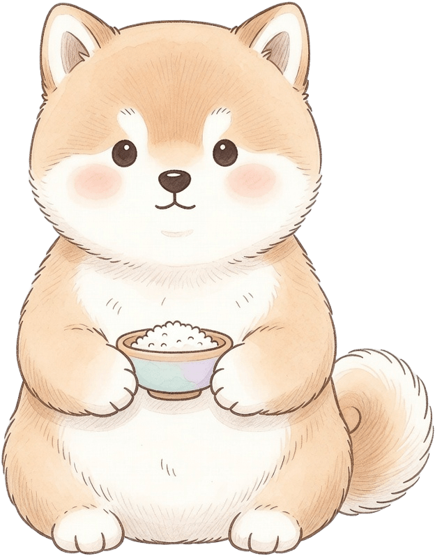 Pet Shiba Sprite - Watercolor Food Theme