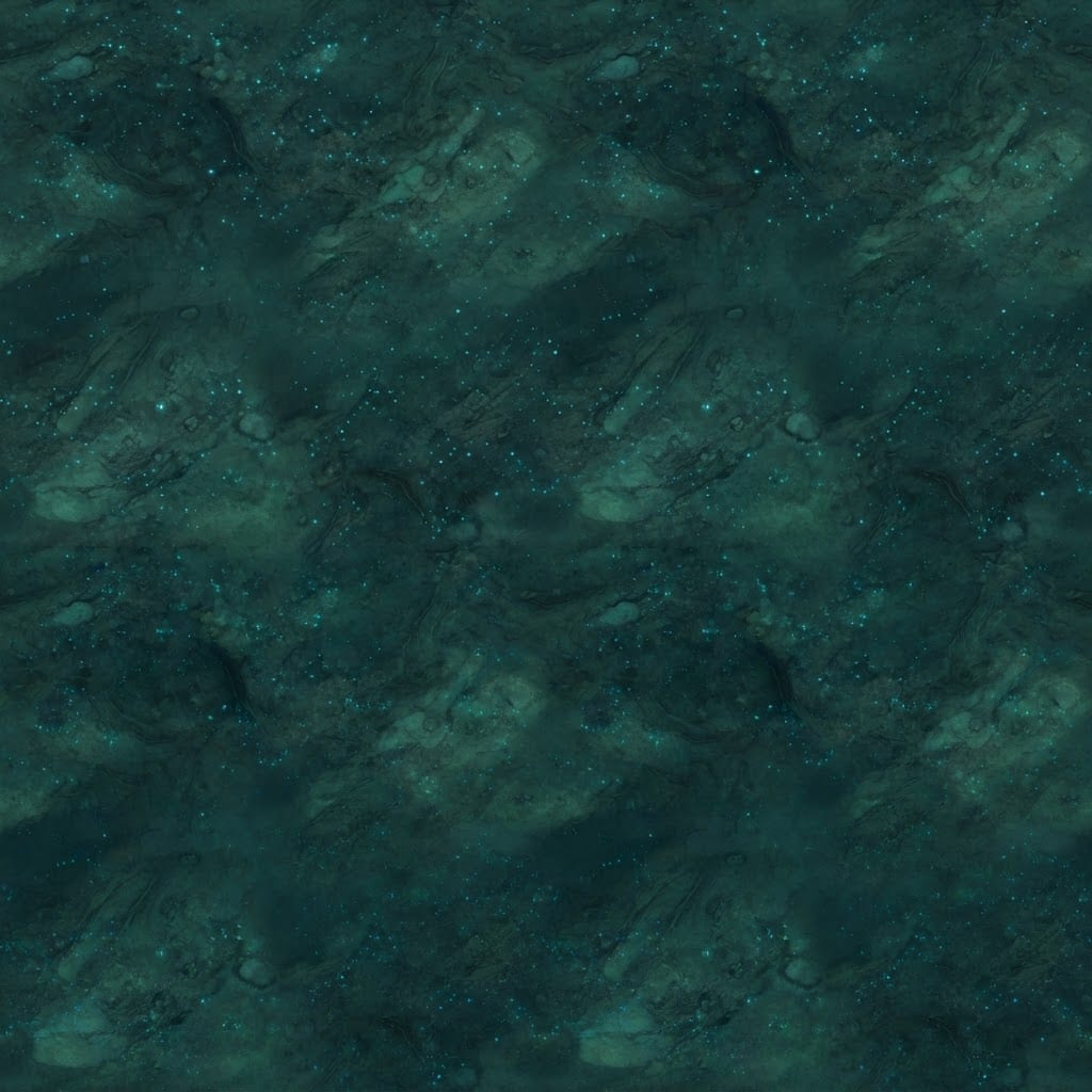 Image: Top-down seamless texture of deep dark teal alien