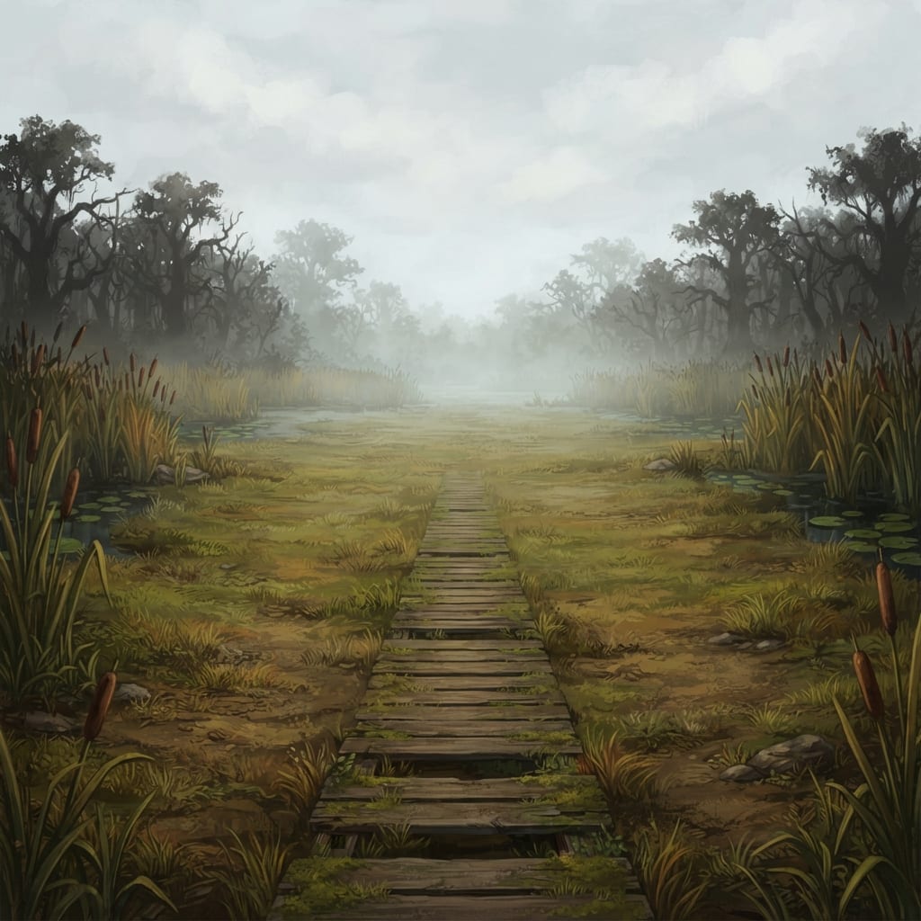Image: 2D game environment backdrop for a point-and-click