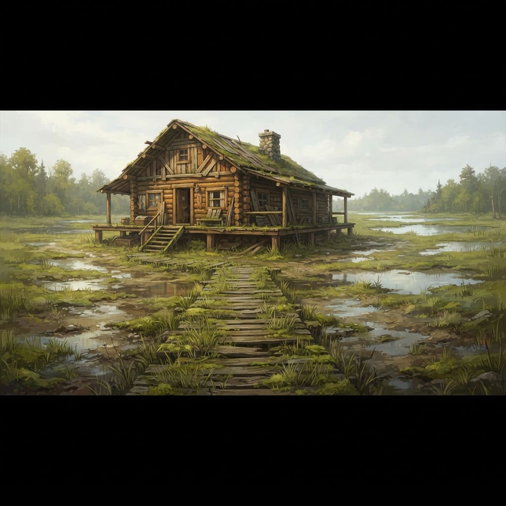 Image: 2D game environment backdrop for a point-and-click