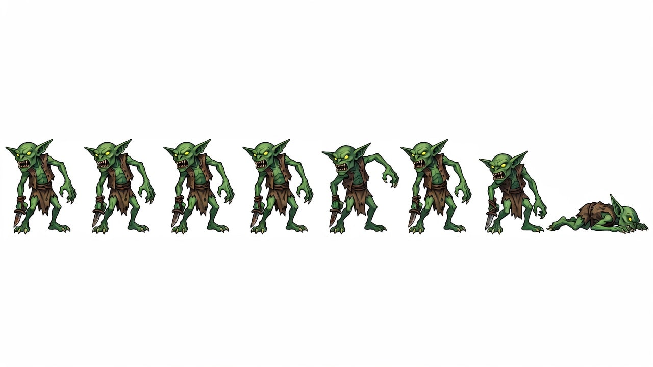 Goblin Death Sprite Sheet