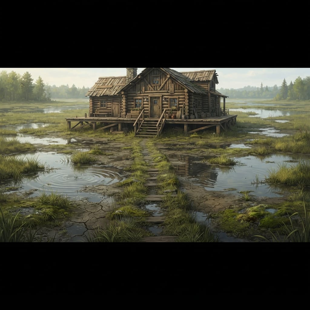 Image: 2D game environment backdrop for a point-and-click