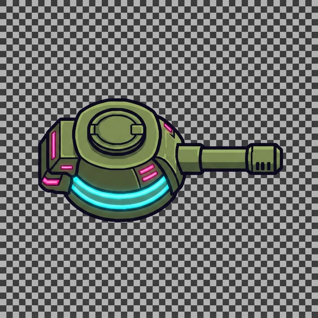 Neon Arcade Tank Turret