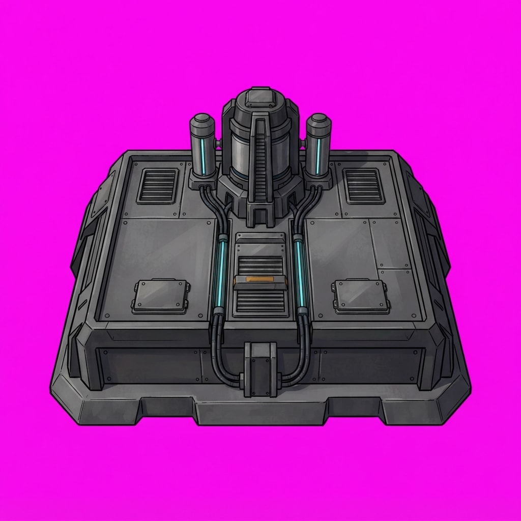Image: Top-down game asset for a dark science-fiction col