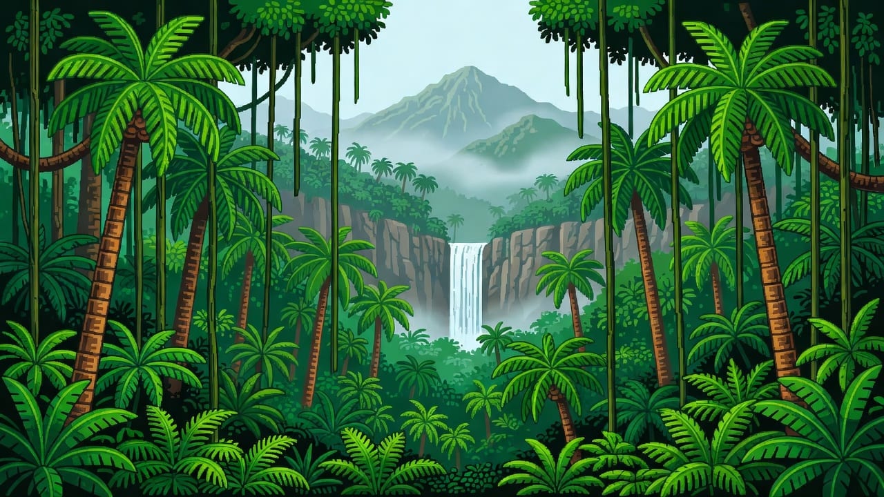 Tropical Jungle Backdrop