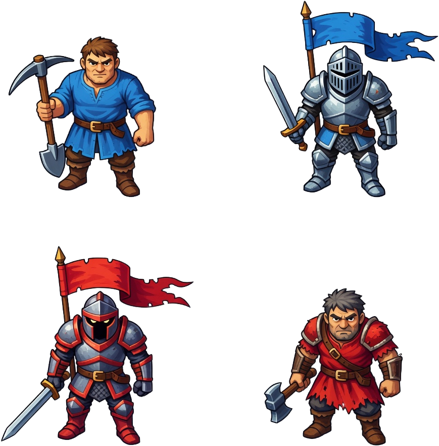Medieval RTS Unit Sprites