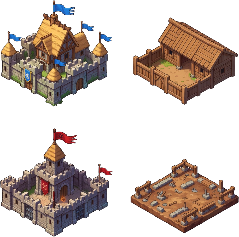 Medieval RTS Buildings