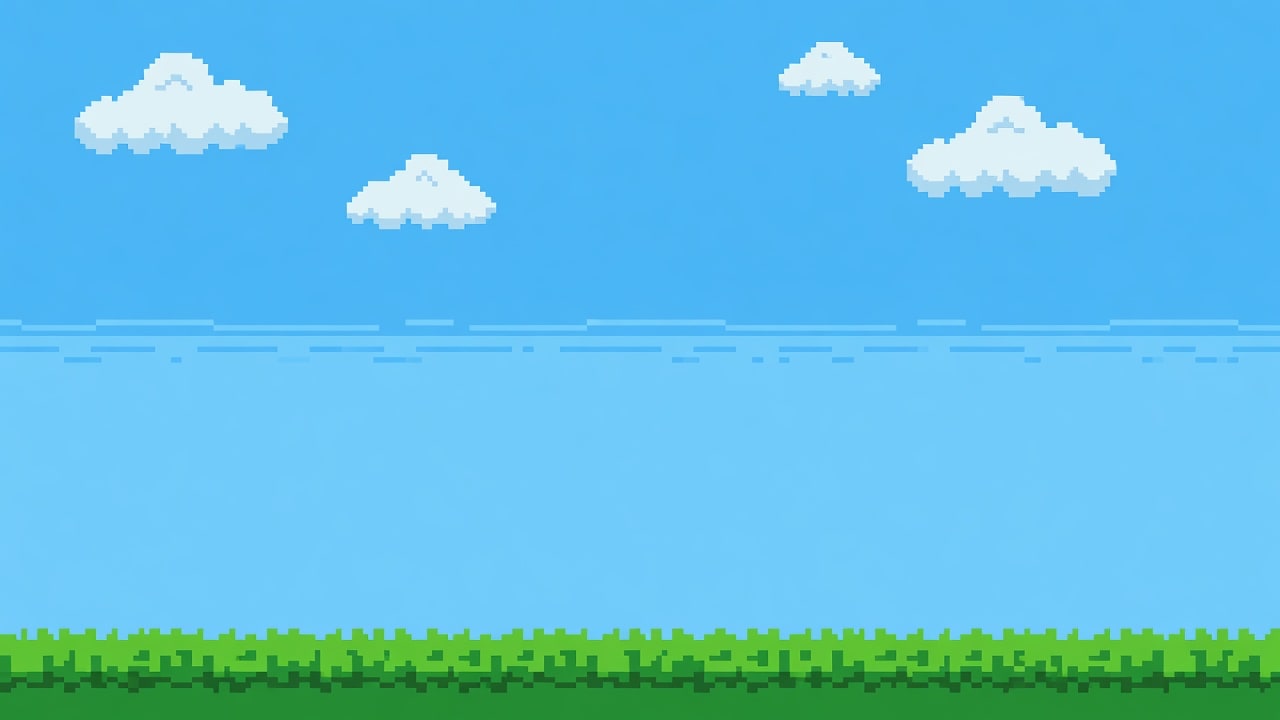 Blue Sky Cloud and Grass Background