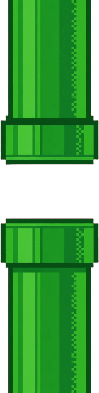 Green Pipe Obstacle Pair