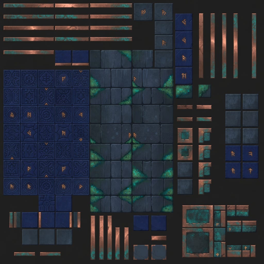 Metrodvinia Seamless Texture Atlas