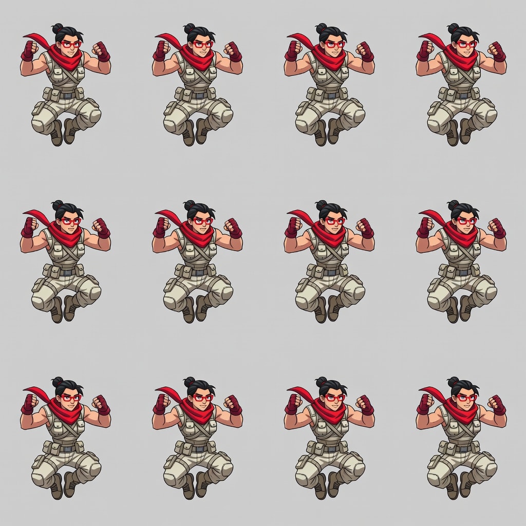 Akira Jump Sprite Sheet