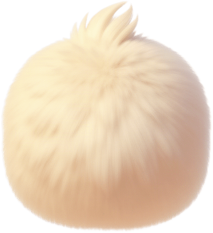 Fluffy Cream Head Tuft